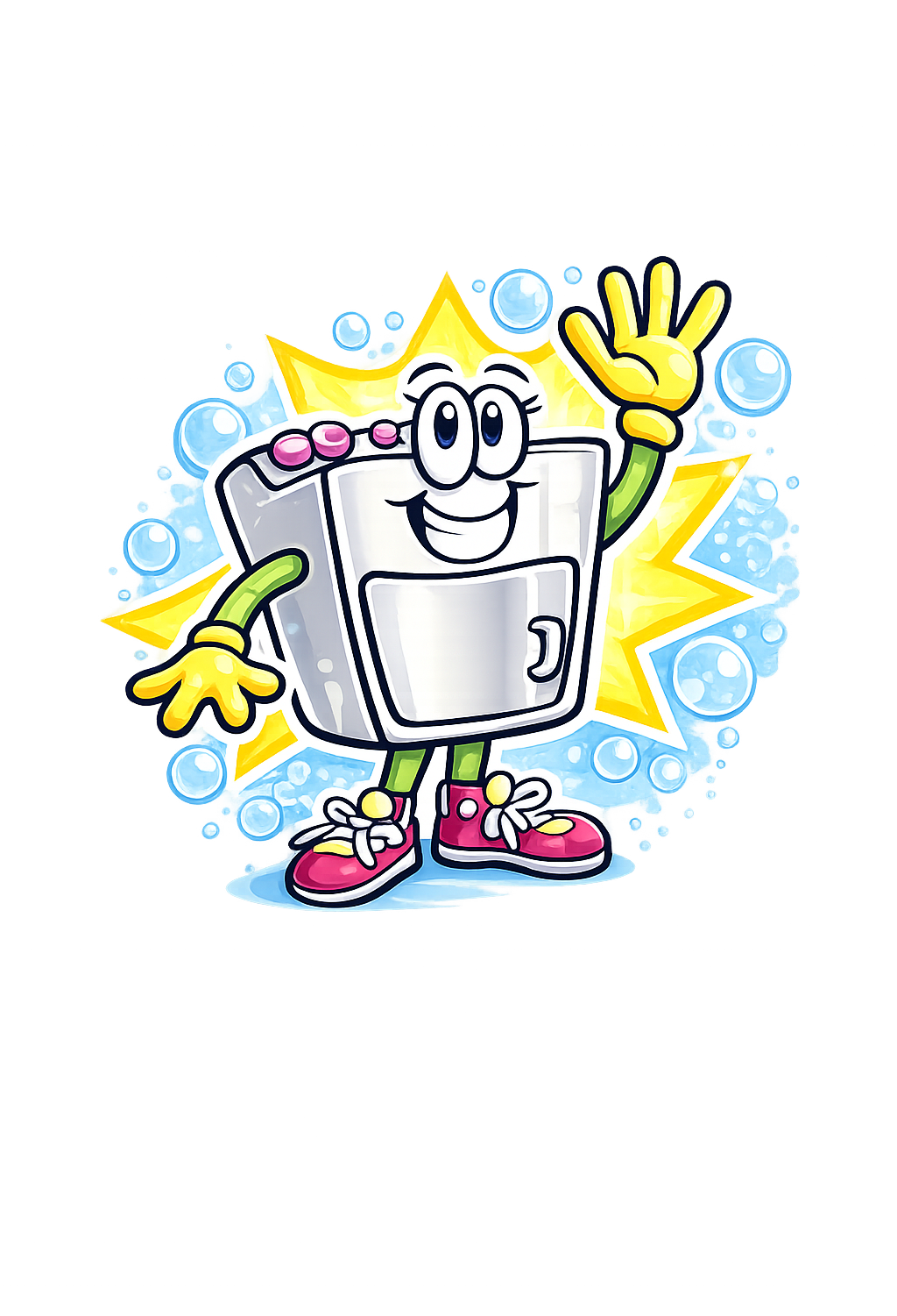 Gladys mascot waving